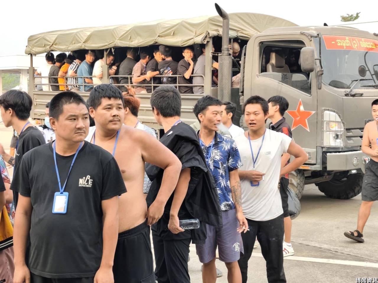 从妙瓦底诈骗园区解救的380名中国公民被遣返